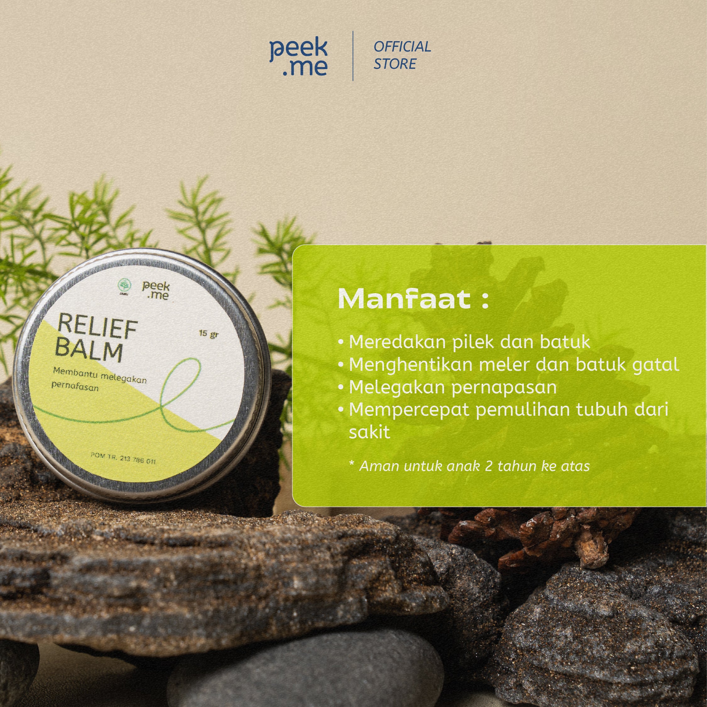 Relief Balm - Solusi Flu Alami Praktis dan Terbaik – Peek.Me Naturals